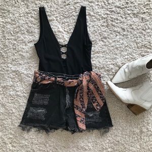 Black Strappy Bodysuit